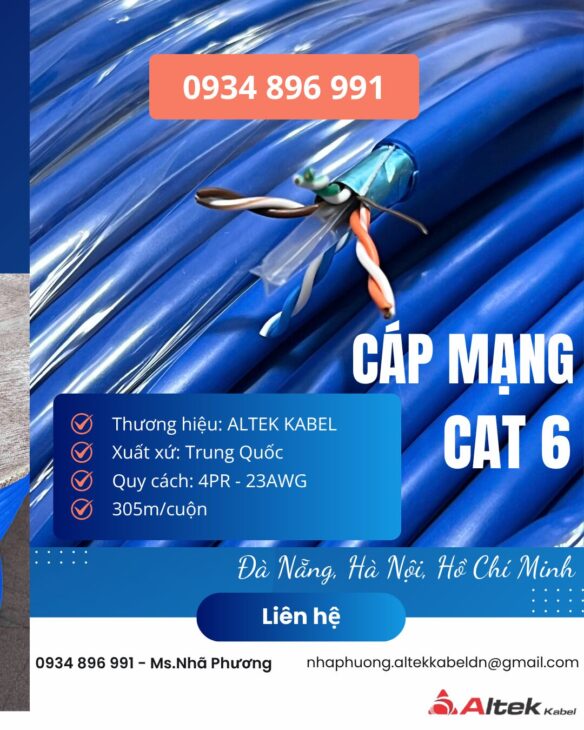 DÂY MẠNG CAT6 ALTEK KABEL LONG AN, TIỀN GIANG, BẾN TRE GIÁ ƯU ĐÃI