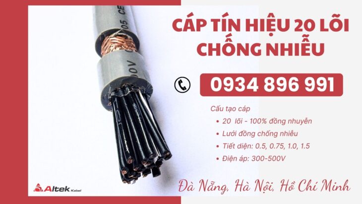 Cáp Tín Hiệu 20 x 1.5mm² chống nhiễu phân phối tại HCM, BÌNH DƯƠNG