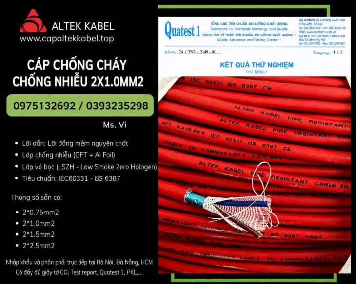 Chuyên cung cấp cáp chống cháy chống nhiễu Altek Kabel dùng cho hệ thống PCCC và báo cháy