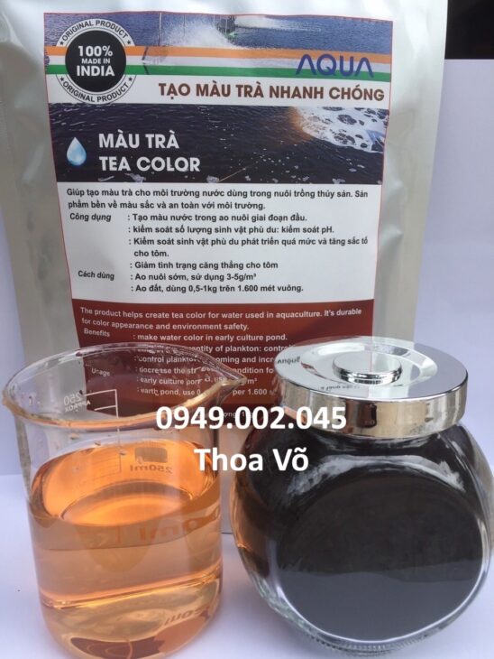 Tạo Màu Trà Ao Tôm – Ổn Định Nước, Hạn Chế Tảo Độc, Tăng Tỷ Lệ Sống