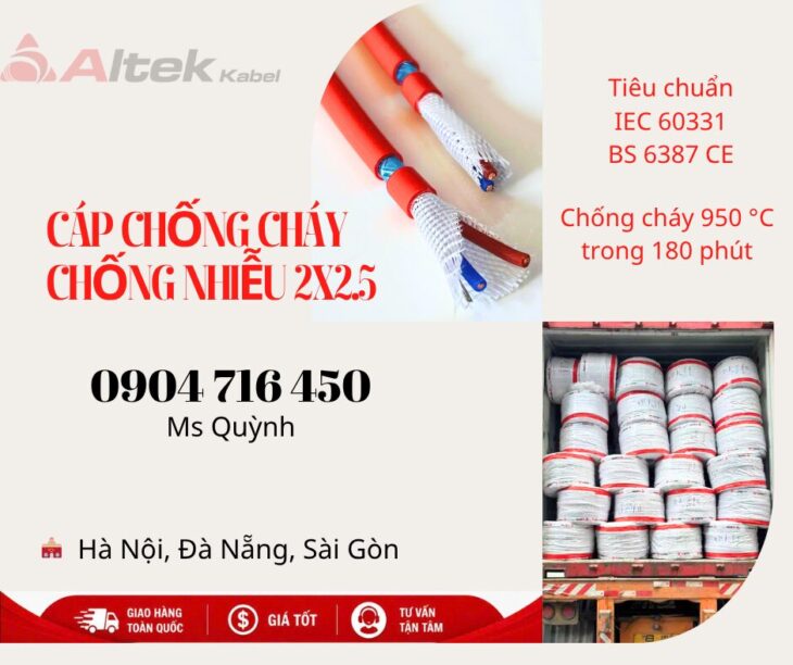 Cáp Chống Cháy Chống Nhiễu Altek Kabel Giá Tốt Dùng Cho Hệ Thống Báo Cháy