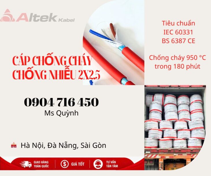 Cáp Chống Cháy Chống Nhiễu Altek Kabel Giá Tốt Dùng Cho Hệ Thống Báo Cháy