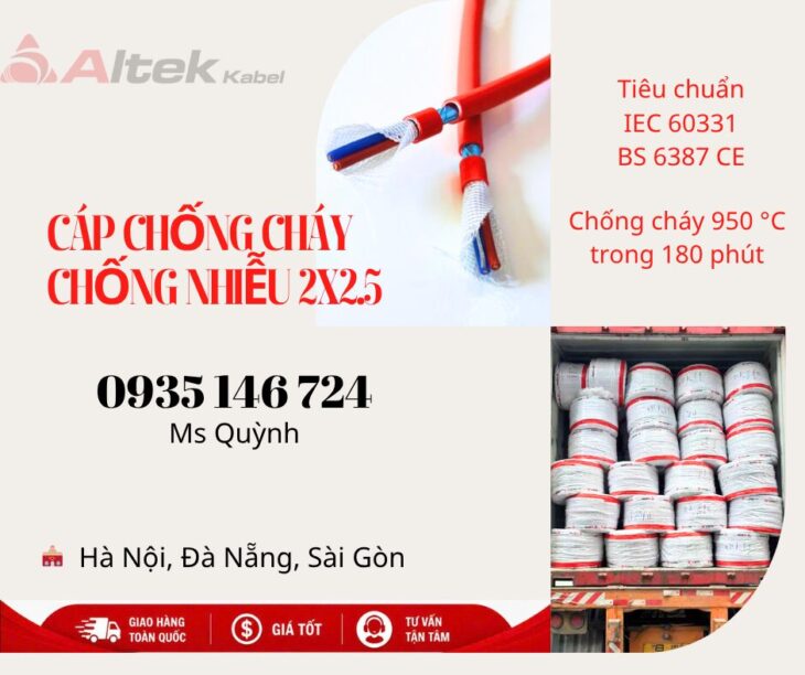 Cáp Chống Cháy Chống Nhiễu Altek Kabel Giá Tốt Dùng Cho Hệ Thống Báo Cháy
