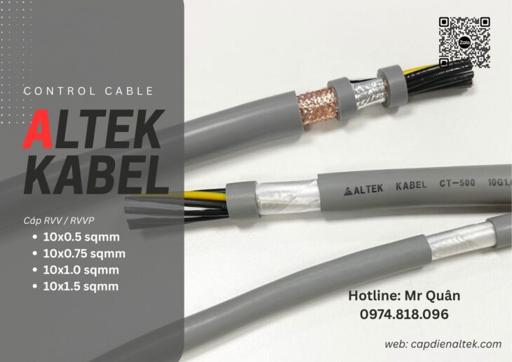 Cáp điều khiển 10 lõi Altek Kabel