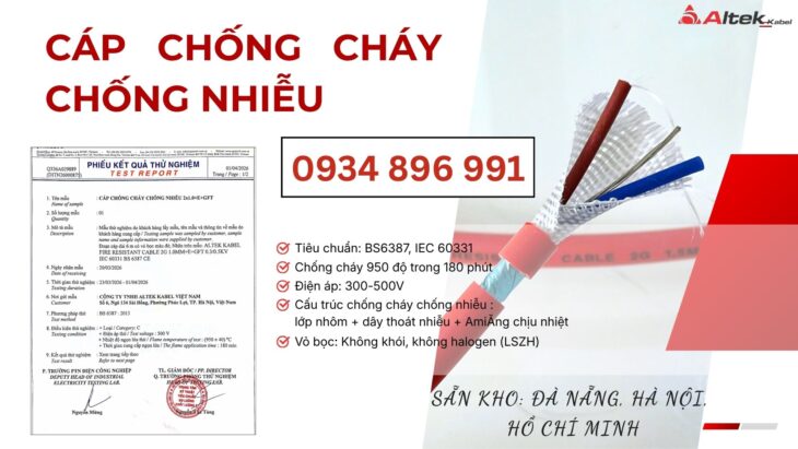 Cáp Chống Cháy Chống Nhiễu 2×1.5 – Có Sẵn Tại Bình Dương, Hồ Chí Minh, Cần Thơ