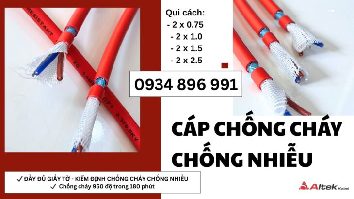 Dây Chống Cháy Chống Nhiễu 2×0.75mm² Sẵn Kho Tại TP.HCM, Bình Dương
