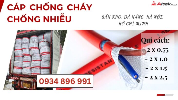 Cáp Chống Cháy Chống Nhiễu 2×1.5 – Có Sẵn Tại Bình Dương, Hồ Chí Minh, Cần Thơ