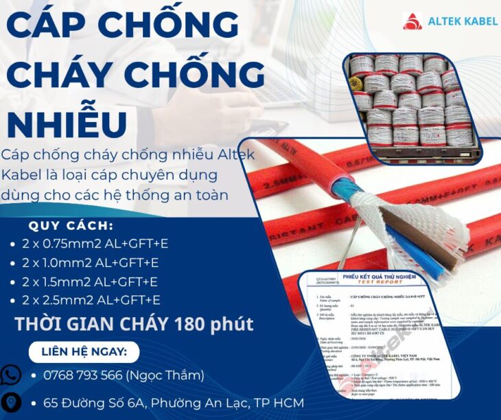 CẦN BÁN Cáp Chống Cháy Chống Nhiễu Altek Kabel uy tín, chất lượng