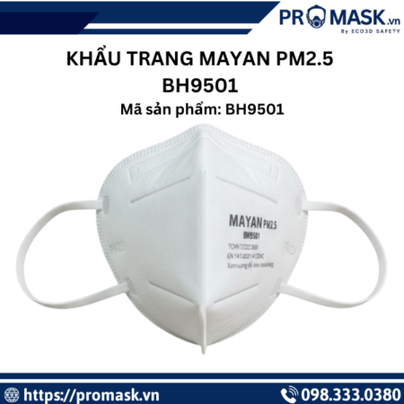 Khẩu trang Mayan PM2.5 BH9501 (2 cái) – Chính hãng Việt Nam, bảo vệ toàn diện
