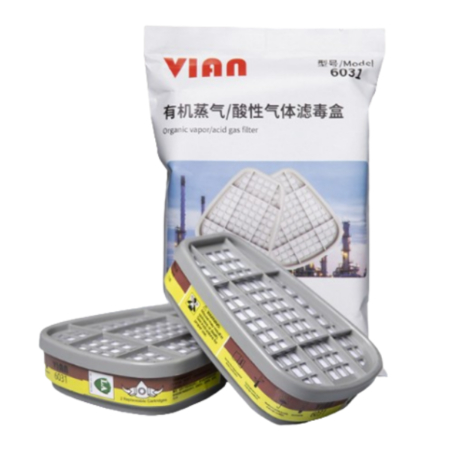 Phin lọc hữu cơ tổng hợp VIAN 6031 – Lọc hơi độc, khí hữu cơ Phin lọc hữu cơ tổng hợp VIAN 6031 – Lọc hơi độc, khí hữu cơ