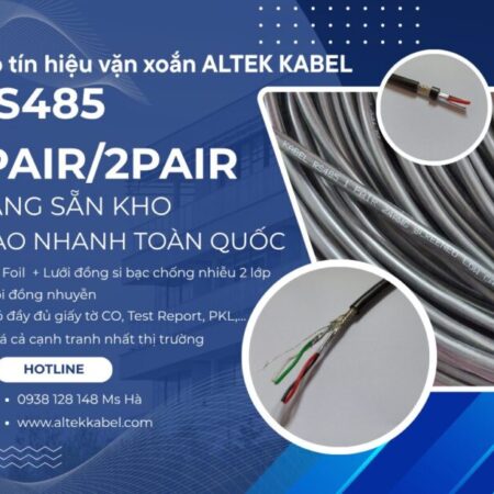 Cáp tín hiệu vặn xoắn chống nhiễu Altek Kabel 2 lõi và 4 lõi Cáp tín hiệu vặn xoắn chống nhiễu Altek Kabel 2 lõi và 4 lõi