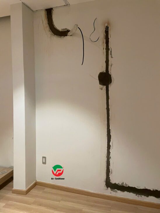 Thi công ống đồng máy lạnh âm tường giá rẻ/Chọn đơn vị thi công uy tín nào