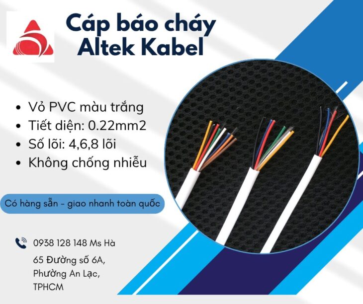 Cáp báo cháy Altek Kabel- lựa chọn hàng đầu cho các công trình