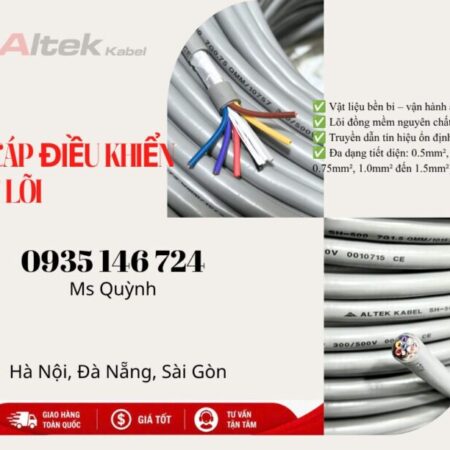Cáp điều khiển 7×0.5, 7x.10, 7×0.75 Altek Kabel Cáp điều khiển 7×0.5, 7x.10, 7×0.75 Altek Kabel