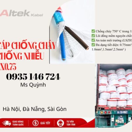 Cáp chống cháy chống nhiễu Atek Kabel 2×0.75 có giấy kiểm định Cáp chống cháy chống nhiễu Atek Kabel 2×0.75 có giấy kiểm định