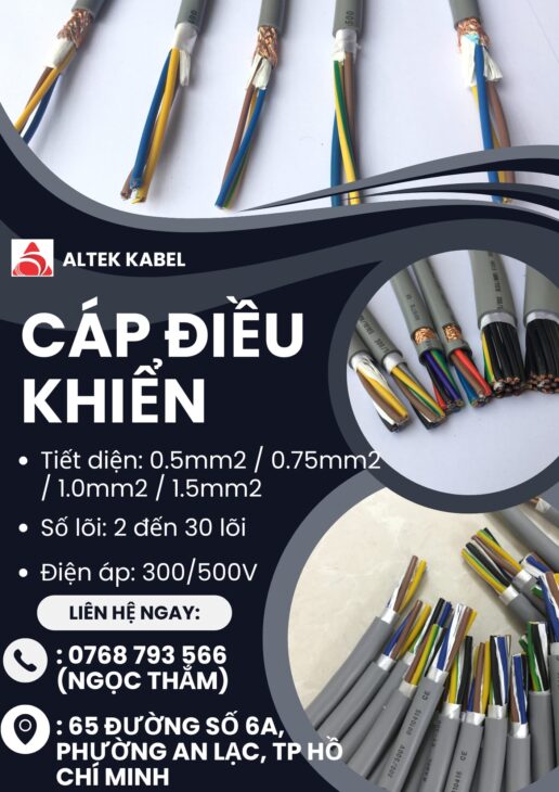 CẦN BÁN Cáp Điều Khiển ALTEK KABEL PVC màu xám