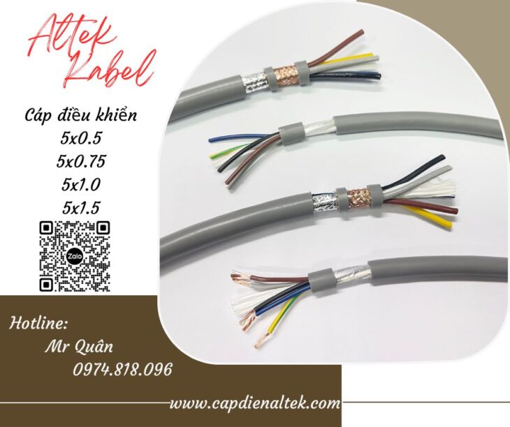 Cáp điều khiển Altek Kabel SH-500 5G1.5 – chống nhiễu