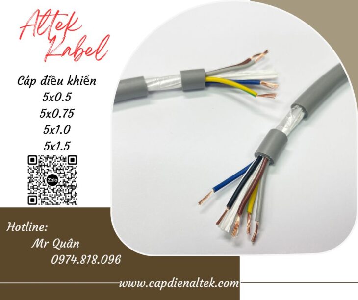 Cáp điều khiển Altek Kabel SH-500 5G1.5 – chống nhiễu