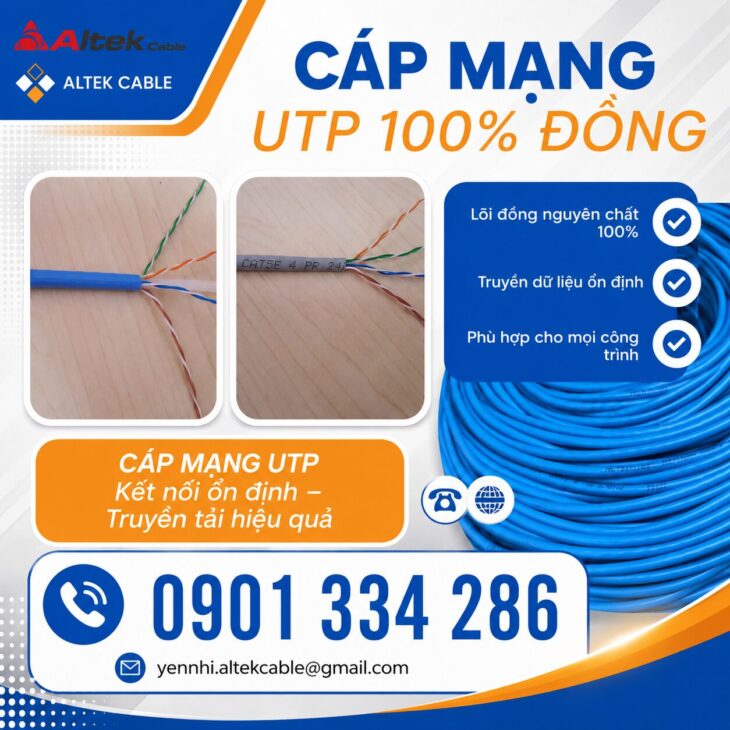 Báo Giá Cáp Mạng Cat5e & Cat6 ALTEK KABEL