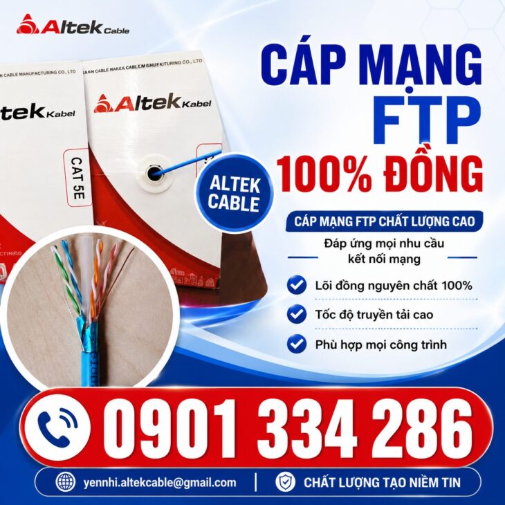 Báo Giá Cáp Mạng Cat5e & Cat6 Chống Nhiễu ALTEK KABEL