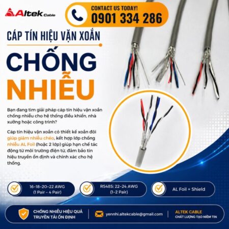 Cáp Tín Hiệu RS485 Chống Nhiễu ALTEK KABEL Cáp Tín Hiệu RS485 Chống Nhiễu ALTEK KABEL