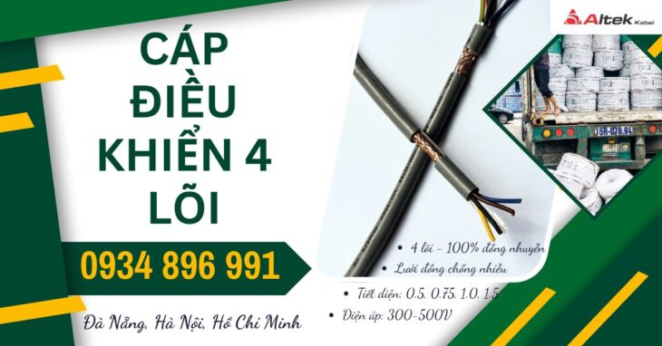 Cáp Điều Khiển 4×0.75 Chống Nhiễu Giá Tốt – Giao Nhanh Đà Nẵng, Huế, Quảng Trị