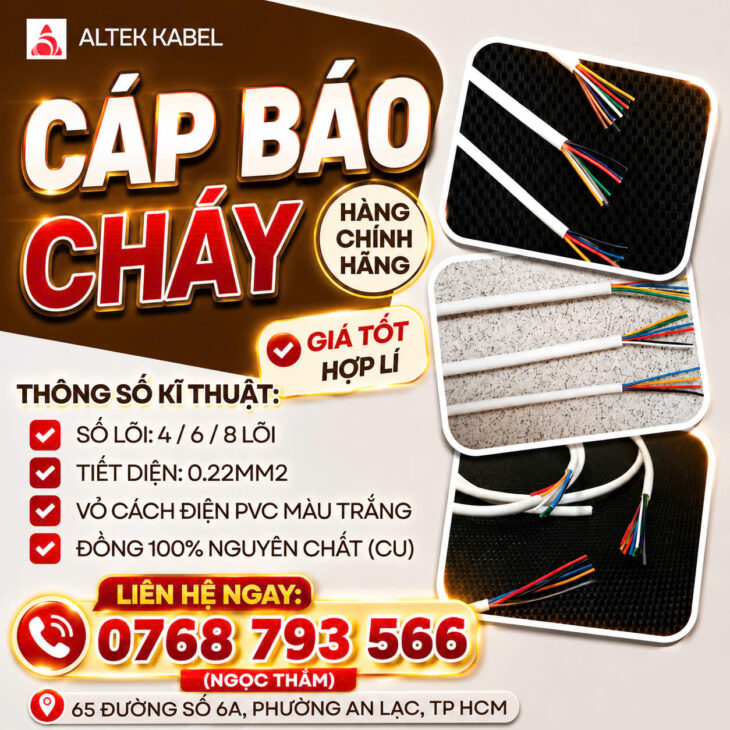 CẦN BÁN Cáp Báo Cháy ALTEK KABEL 4/6/8 Lõi