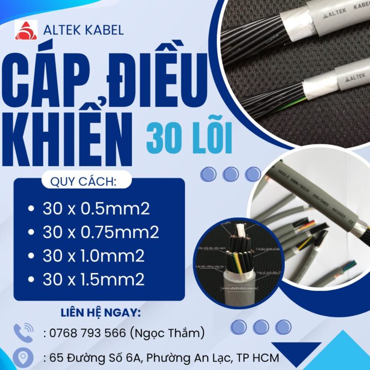 CẦN BÁN Cáp Điều Khiển ALTEK KABEL 30 Lõi