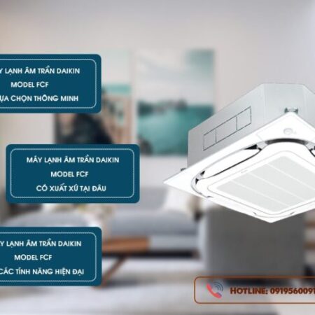 Nhận thầu trọn gói công trình Điều hòa âm trần DAIKIN FCF125CVM công suất 5HP
