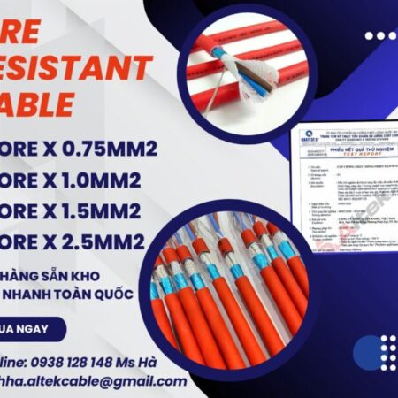 Cáp chống cháy chống nhiễu Altek Kabel 2 lõi, đạt tiêu chuẩn IEC60331- BS6387 Cáp chống cháy chống nhiễu Altek Kabel 2 lõi, đạt tiêu chuẩn IEC60331- BS6387