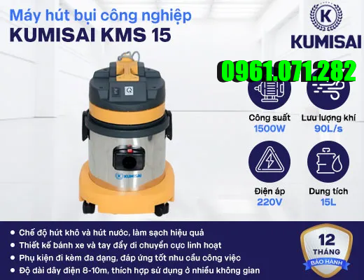 Máy hút bụi công nghiệp Kumisai KMS 15