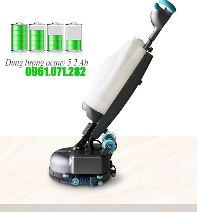 Máy chà sàn liên hợp mini Kumisai KMS-210 (Ắc Quy)