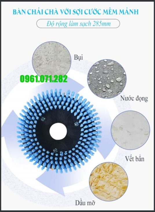 Máy chà sàn liên hợp mini Kumisai KMS-210 (Ắc Quy)