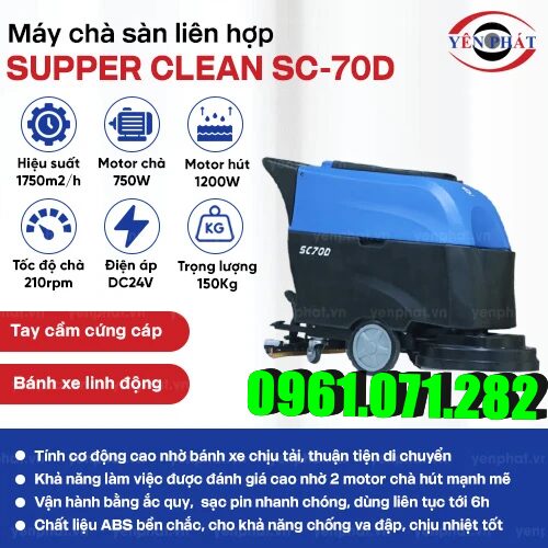 Máy chà sàn liên hợp Supper Clean SC-70D