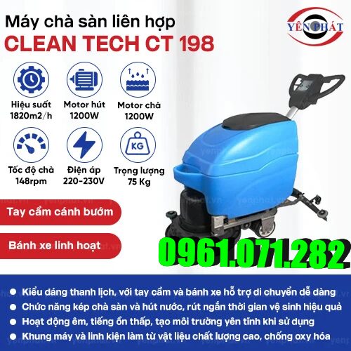 Máy chà sàn Clean Tech CT 198