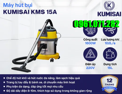 Máy hút bụi công nghiệp Kumisai KMS 15A