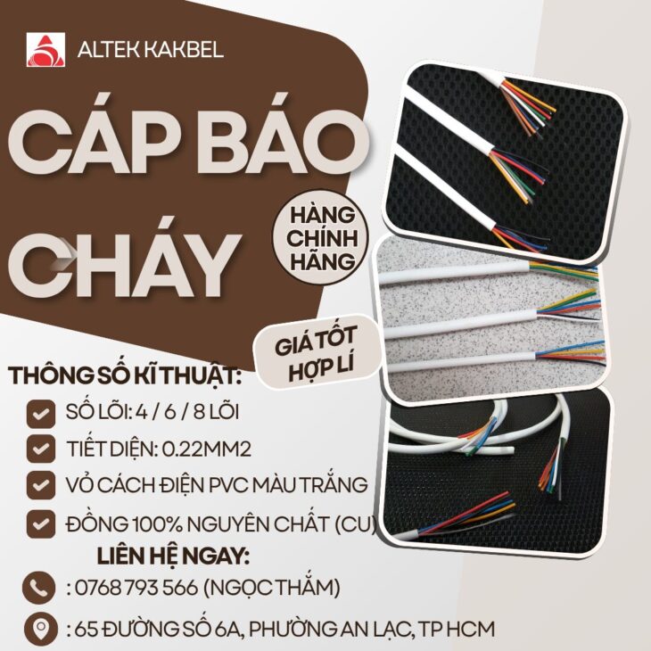 CẦN BÁN Cáp Báo Cháy ALTEK KABEL – Dễ Thi Công, Chất Lượng Ổn Định