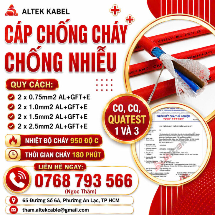 CẦN BÁN Cáp Chống Cháy Chống Nhiễu Altek Kabel – Giải Pháp Truyền Tín Hiệu An Toàn