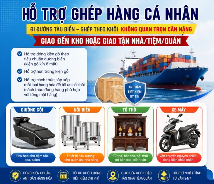GỦI ĐỒ ĐỊNH CƯ VN SANG MỸ