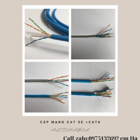 Cáp mạng UTP/FTP Cat5e – Cat6 – Kết nối tốc độ cao, truyền dữ liệu ổn định Cáp mạng UTP/FTP Cat5e – Cat6 – Kết nối tốc độ cao, truyền dữ liệu ổn định