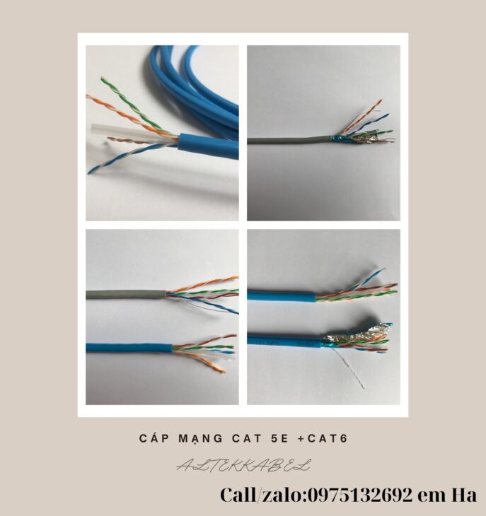 Cáp mạng UTP/FTP Cat5e – Cat6 – Kết nối tốc độ cao, truyền dữ liệu ổn định