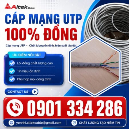 Cáp Mạng Cat5e & Cat6 UTP ALTEK KABEL | Đồng Nguyên Chất 100%, Truyền Dữ Liệu Tốc Độ Cao