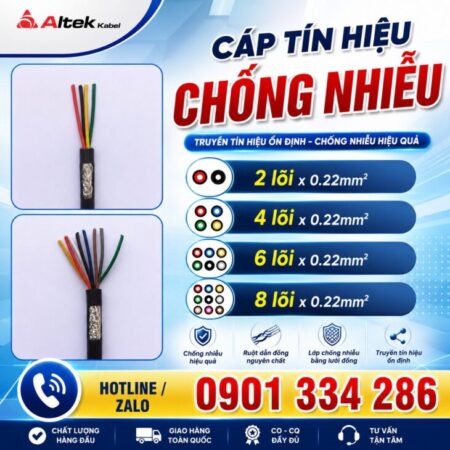 Cáp Tín Hiệu Chống Nhiễu 0.22mm² ALTEK KABEL Cáp Tín Hiệu Chống Nhiễu 0.22mm² ALTEK KABEL