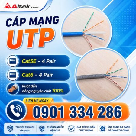 Cáp Mạng Cat5e & Cat6 UTP ALTEK KABEL – Đồng 100% Cáp Mạng Cat5e & Cat6 UTP ALTEK KABEL – Đồng 100%