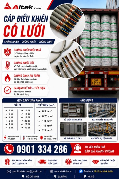 Báo Giá Cáp Điều Khiển Chống Nhiễu ALTEK KABEL | Đồng Nguyên Chất 100%