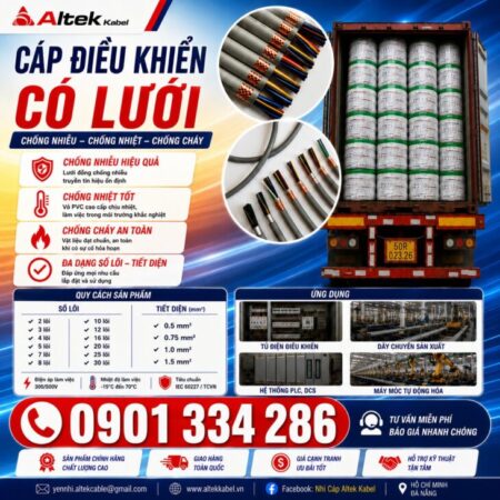 Báo Giá Cáp Điều Khiển Có Lưới Chống Nhiễu ALTEK KABEL