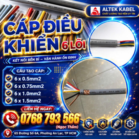 CẦN BÁN Cáp Điều Khiển ALTEK KABEL 6 Lõi – Kết Nối Bền Bỉ