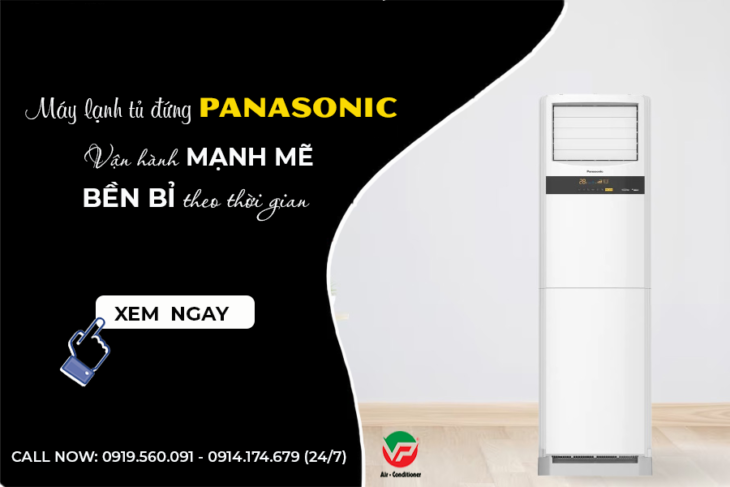 Điều hòa tủ đứng PANASONIC S-24PB3H5 Inverter 3.0HP kiểu dáng hiện đại, sang trọng không gian