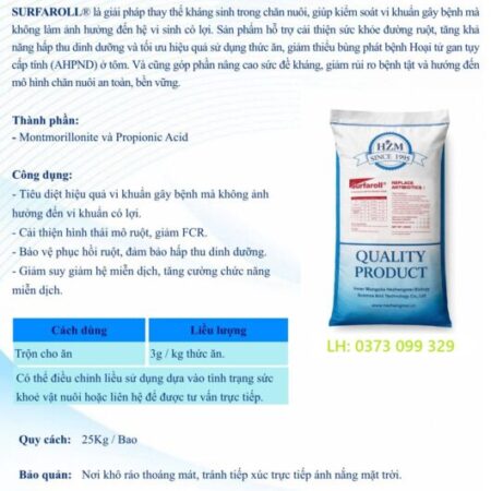 SURFAROLL® – MONTMORILLONITE HỖ TRỢ KIỂM SOÁT AHPND