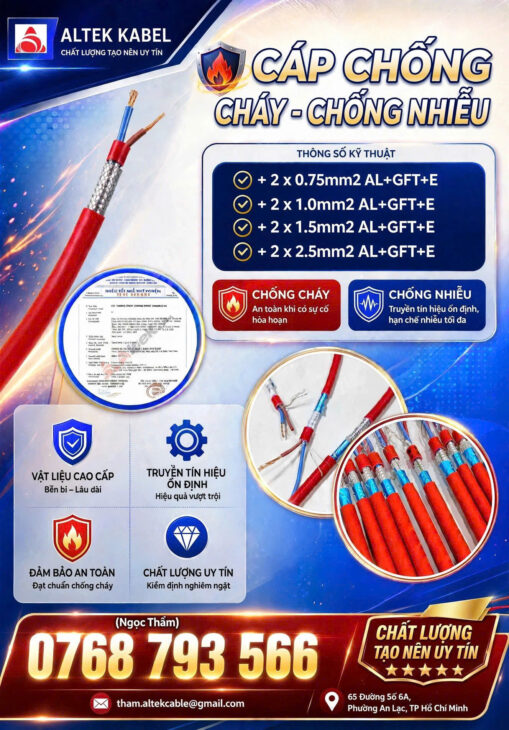 CẦN BÁN Cáp Chống Cháy Chống Nhiễu Altek Kabel – Đạt Chuẩn Chất Lượng